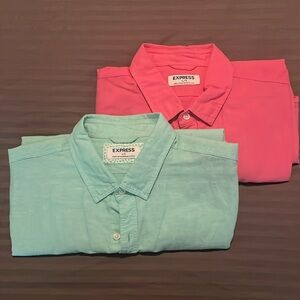 Two!!! Button down casual men’s shirts